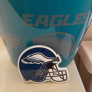 Eagles Blue and White Decorative Magnet Bucket Set New